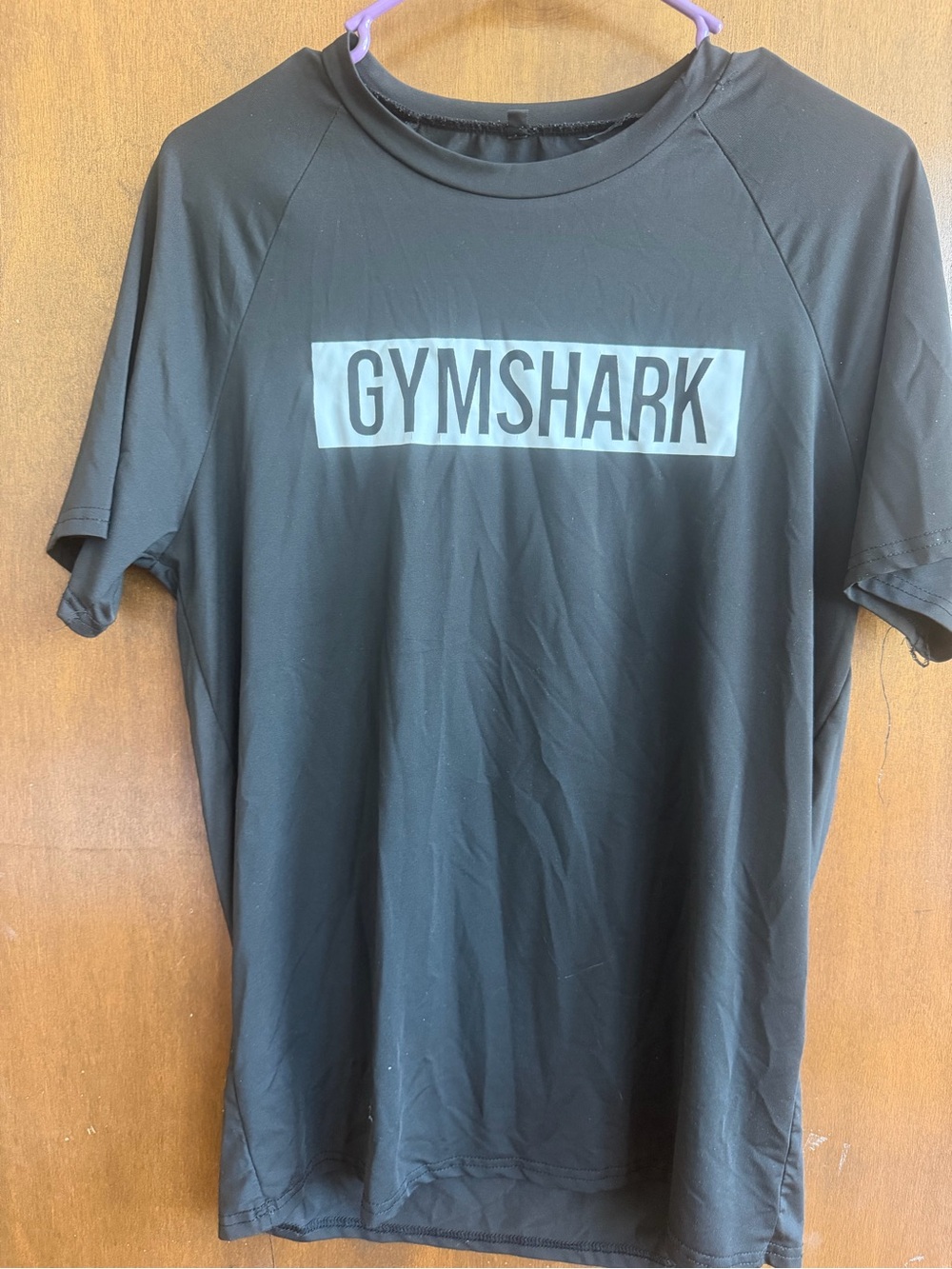 Gymshark Black shirt with Gray Logo